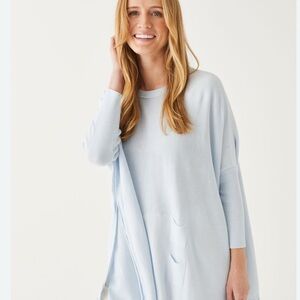 Mer Sea Light Blue Women's Crew Neck Sweater NWT's Boutique One Size- French Lux